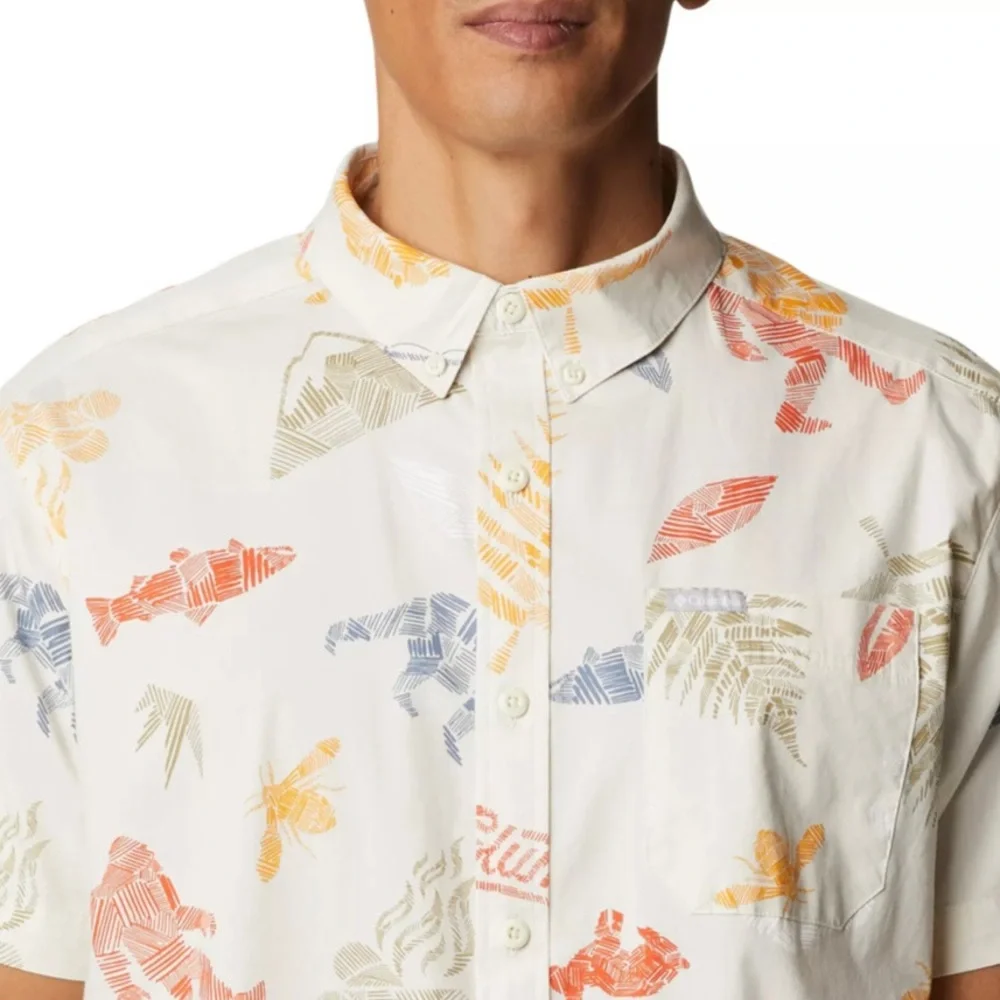 NWT Columbia Men's Rapid Rivers Printed Short Sleeve Shirt - Picture 5 of 6